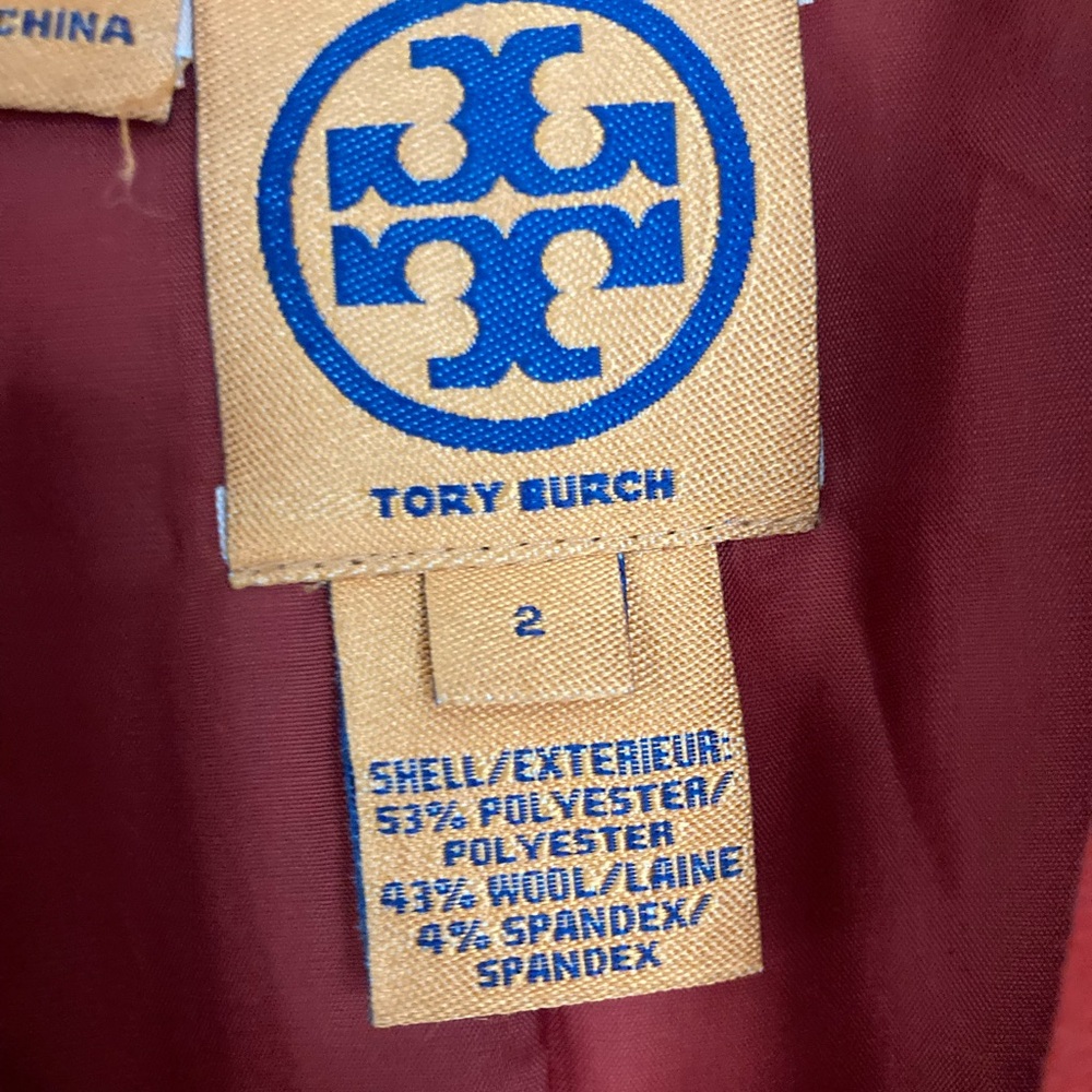 Tory Burch vintage Vibrant chic timeless bold Red Trench Coat - Picture 8 of 12